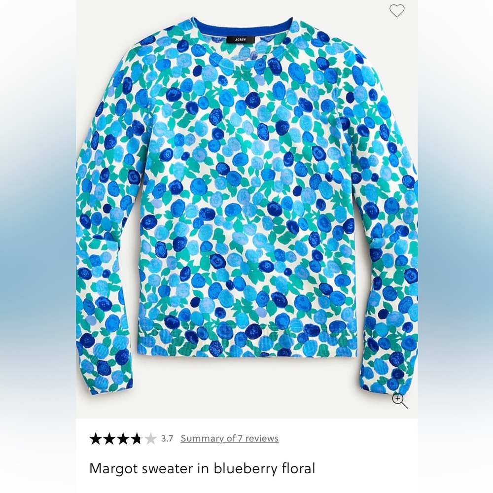 J. Crew Margot Blueberries sweater